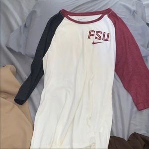 FSU Seminole Nike quarter sleeve shirt